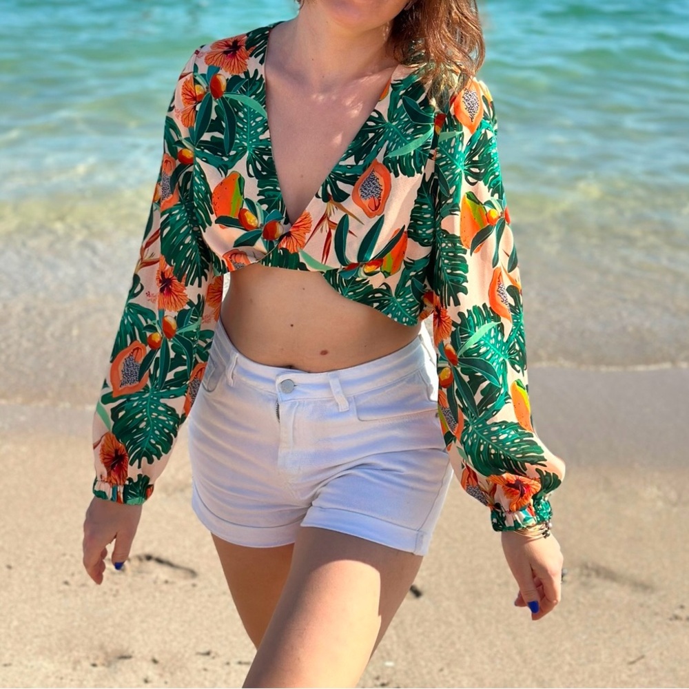 Tropical crop top